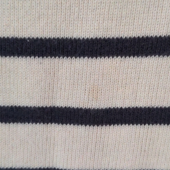 Nautical boat neckline cotton knit top - Picture 3 of 6